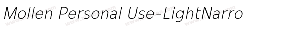 Mollen Personal Use-LightNarrow字体转换